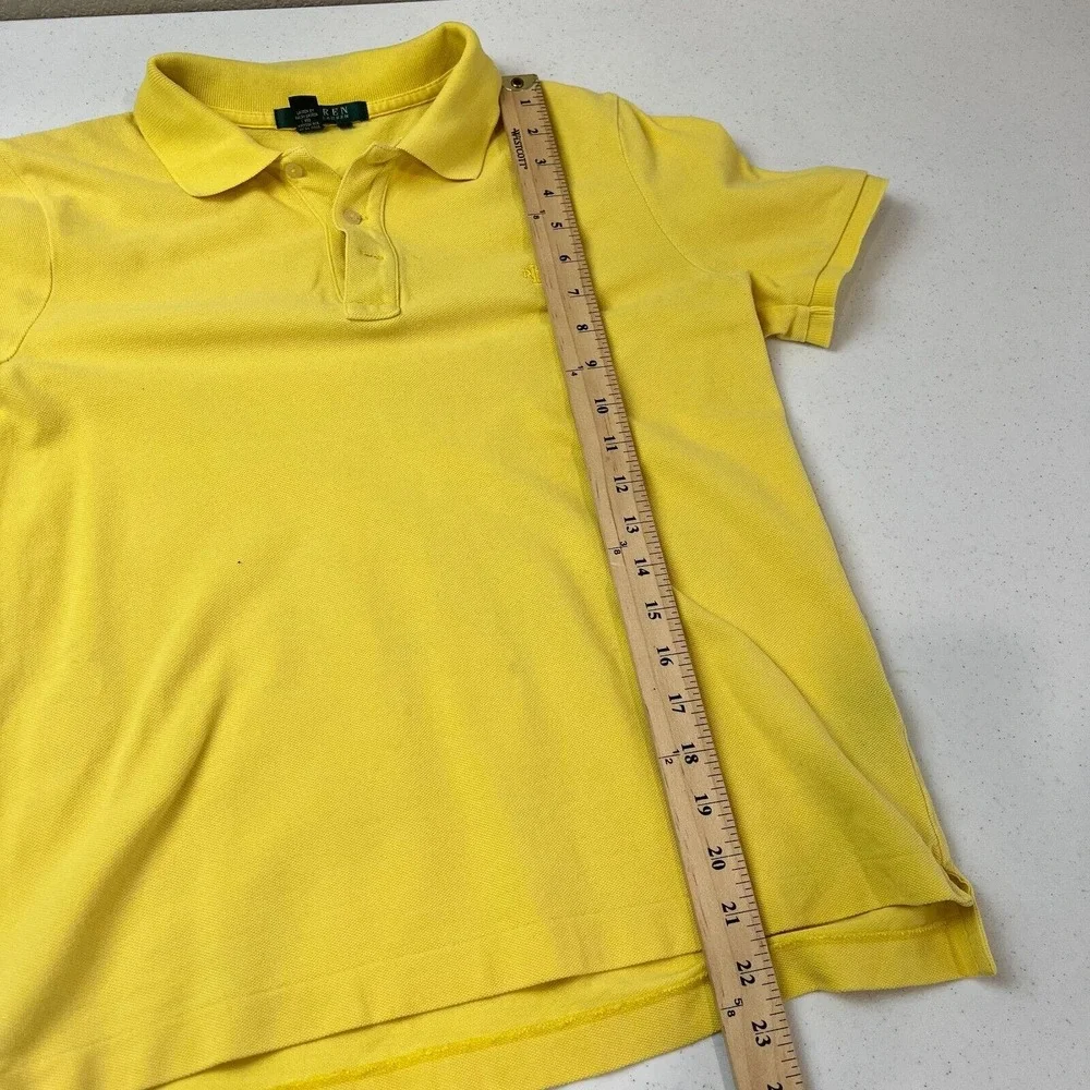Ralph Lauren Men's Golf Polo Shirt Short Sleeve Collared Button Yellow Size‎ M